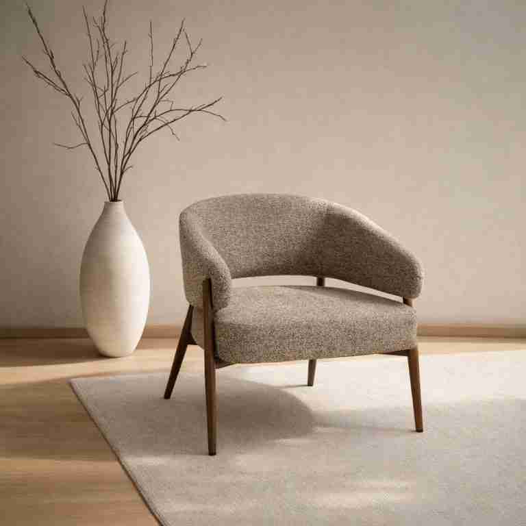 Livingfurn Fauteuil Dilan Hush Walnut - Beige
