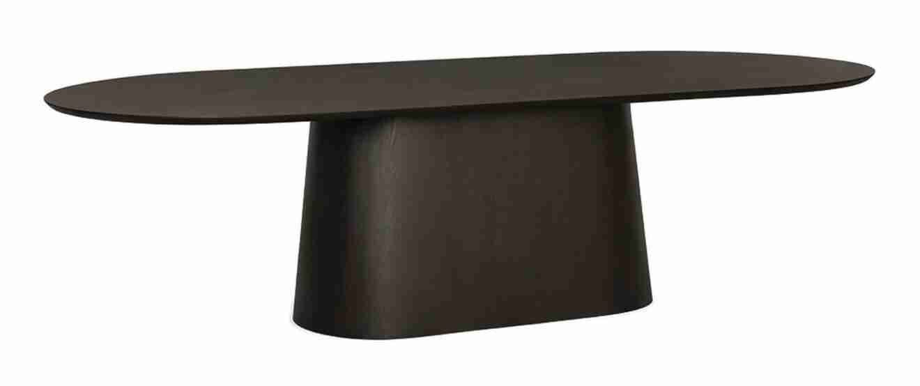 Livingfurn Ovale Eettafel Novero Eiken, 280 x 120cm - Espresso - Ovaal