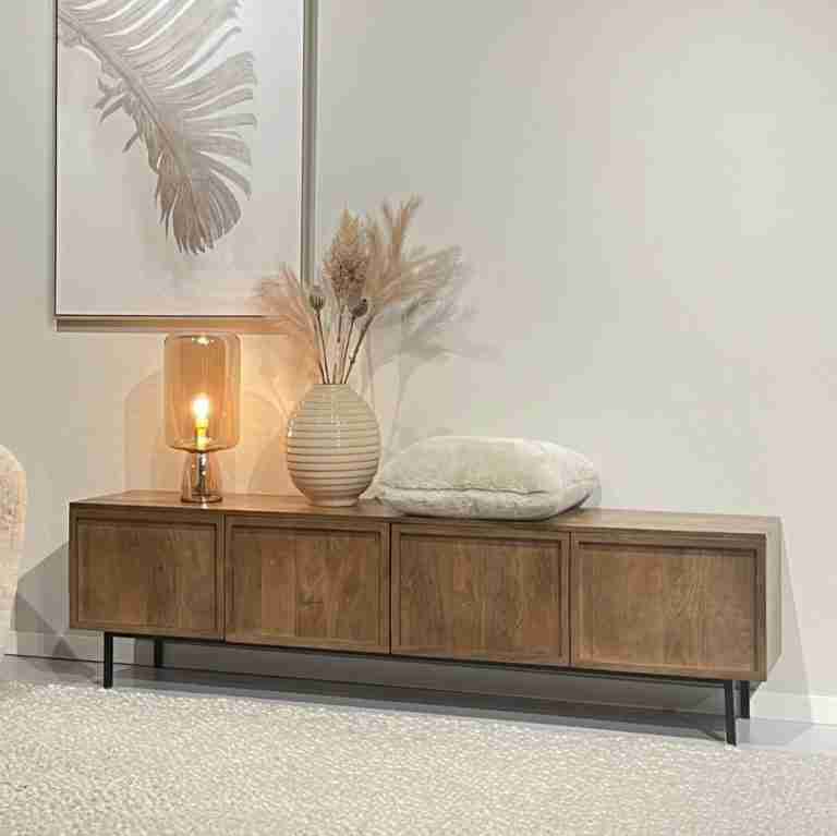 Livingfurn TV-meubel Elan Mangohout, 180cm - Bruin