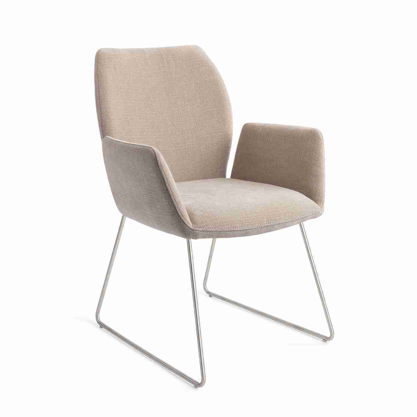 Jesper Home Eetkamerstoel 'Misaki' Slide Steel, kleur Sand Strand