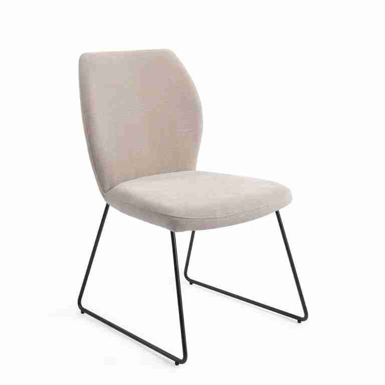 Jesper Home Eetkamerstoel 'Ikata' Slide Black, kleur Sand Strand