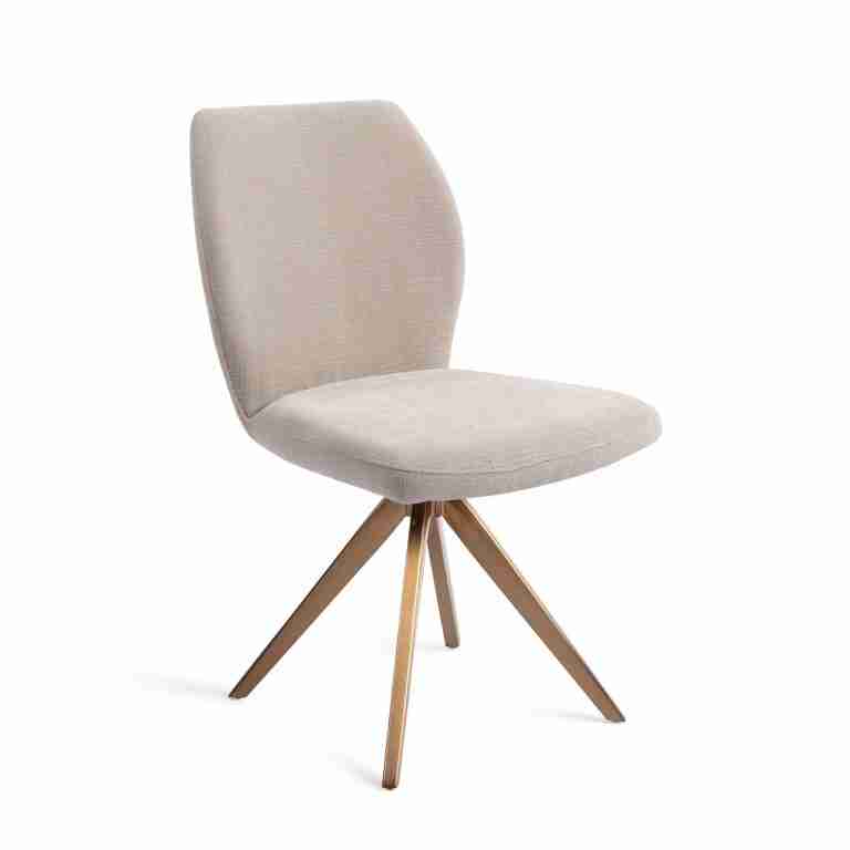 Jesper Home Draaibare Eetkamerstoel 'Ikata' Turn Rose, kleur Sand Strand