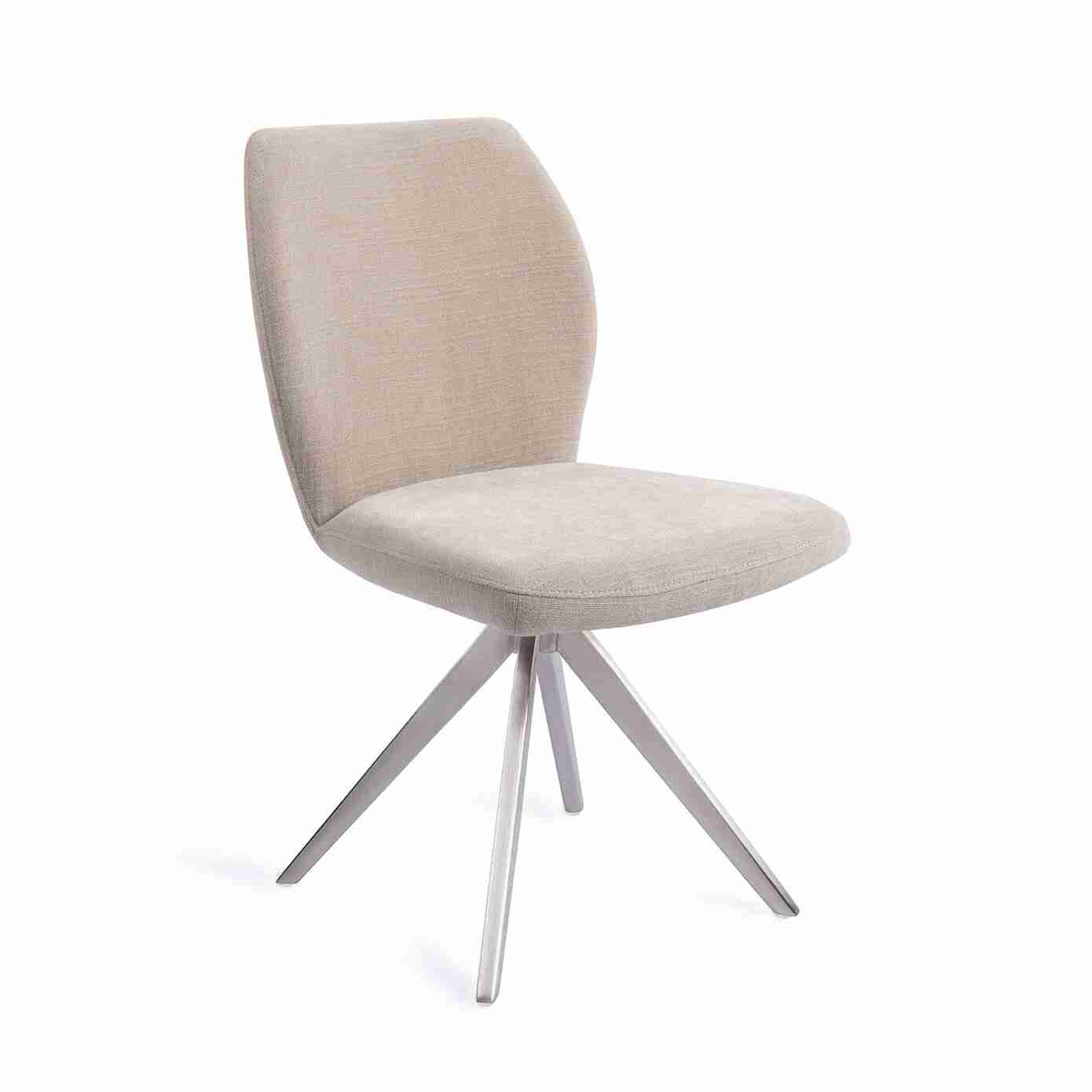 Jesper Home Draaibare Eetkamerstoel 'Ikata' Turn Steel, kleur Sand Strand