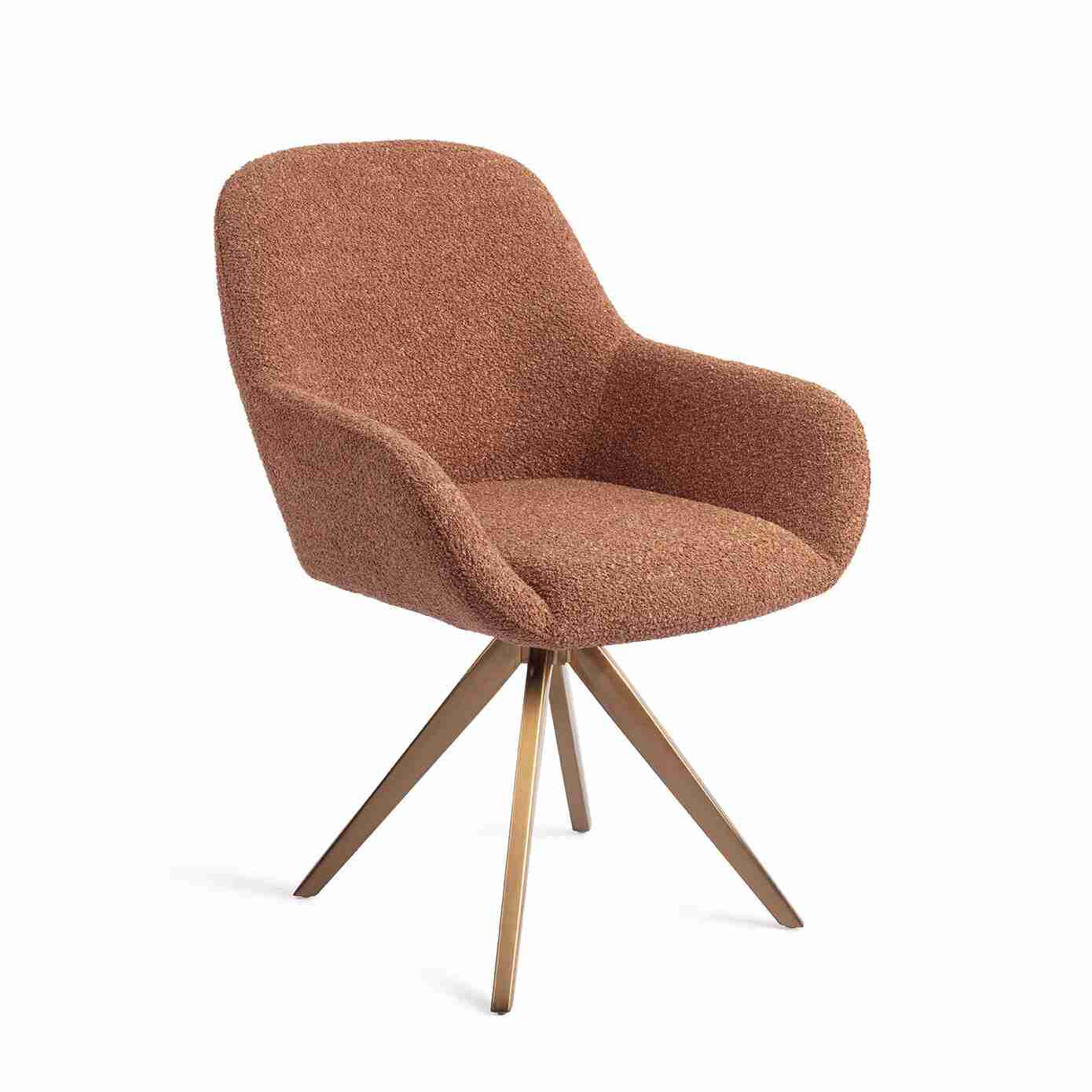 Jesper Home Eetkamerstoel 'Kushi' Turn Rose, Draaibaar, kleur Amber Autumn