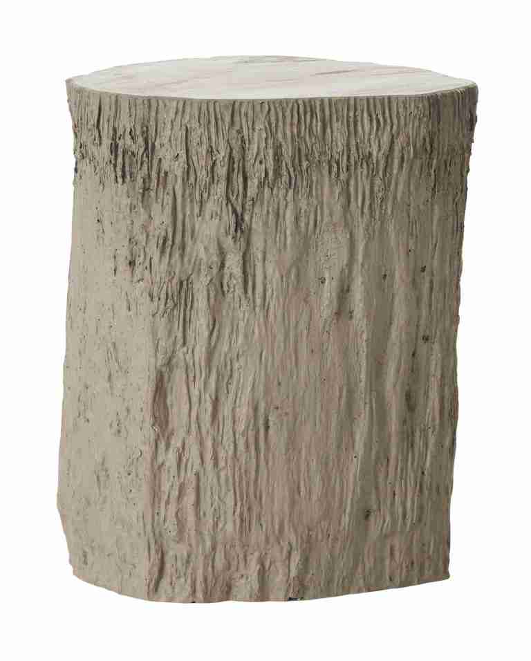 MUST Living Bijzettafel Rocca Versteend hout, 39cm - Bruin - Rond