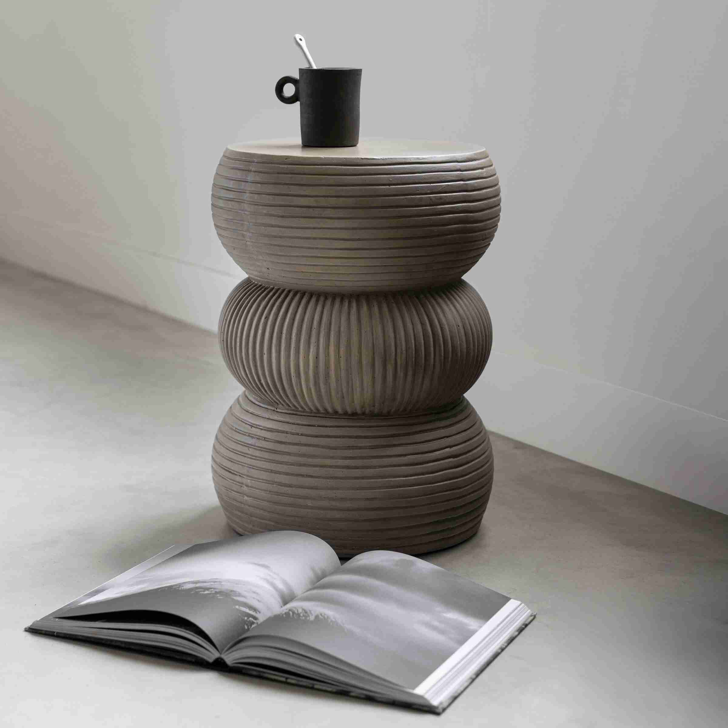 MUST Living Bijzettafel Slice, √ò35cm - Olive - Rond