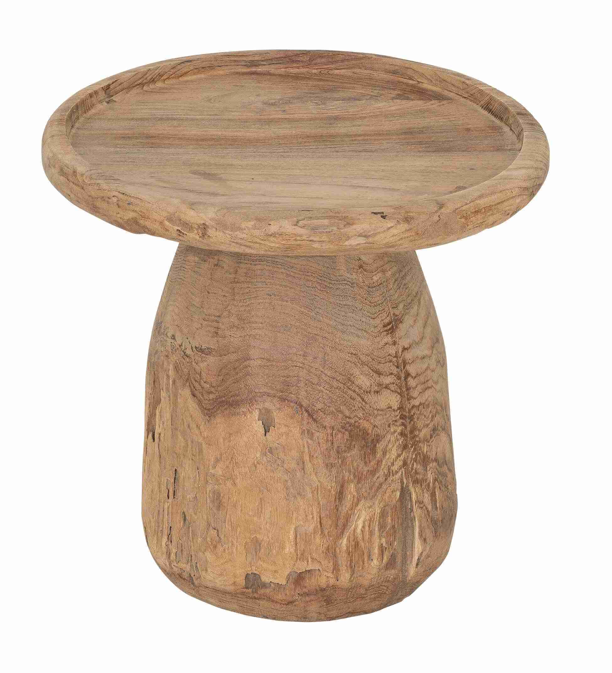 MUST Living Bijzettafel Tambora Teakhout, √ò50cm - Bruin - Rond