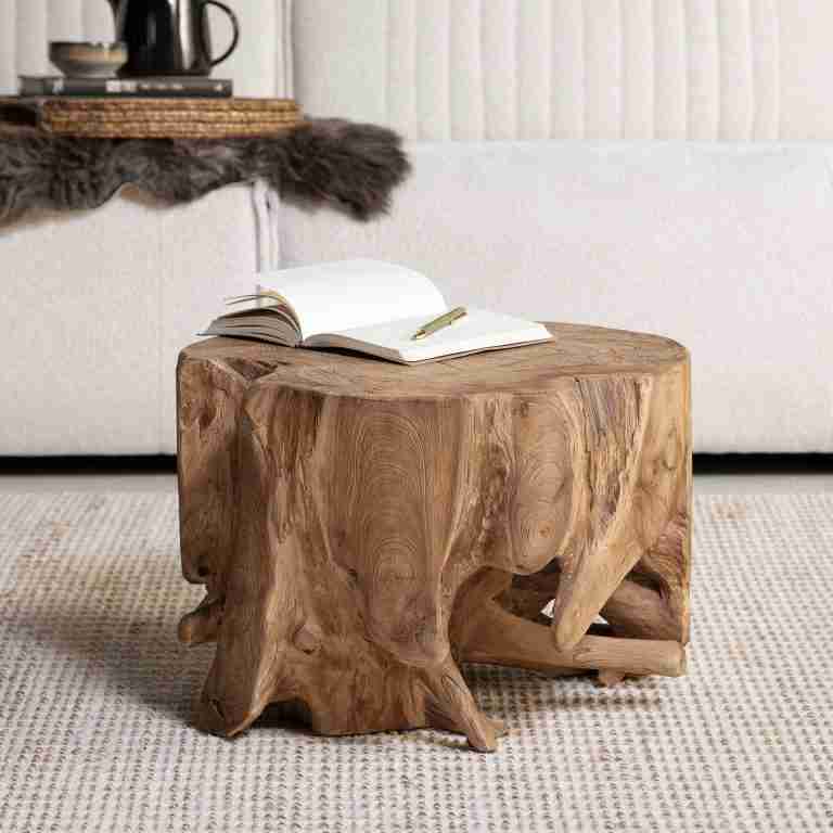 MUST Living Salontafel Buddy Teakhout, 50cm - Bruin