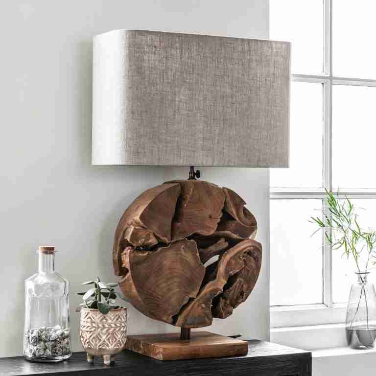 MUST Living Tafellamp All Around the World Teakhout, 70cm - Naturel