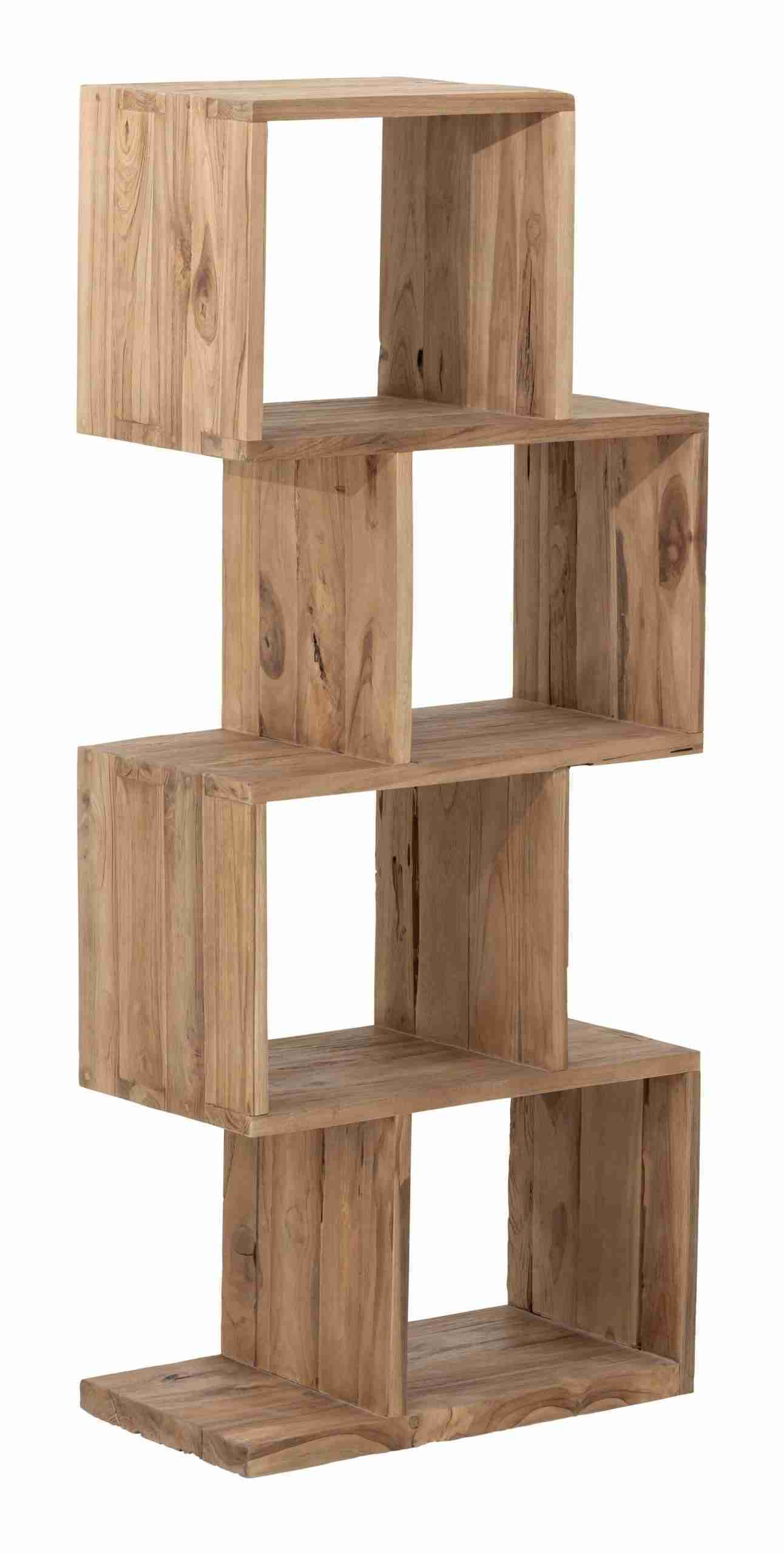MUST Living Wandkast Tetris Gerecycled teakhout, 154 x 55cm - Naturel