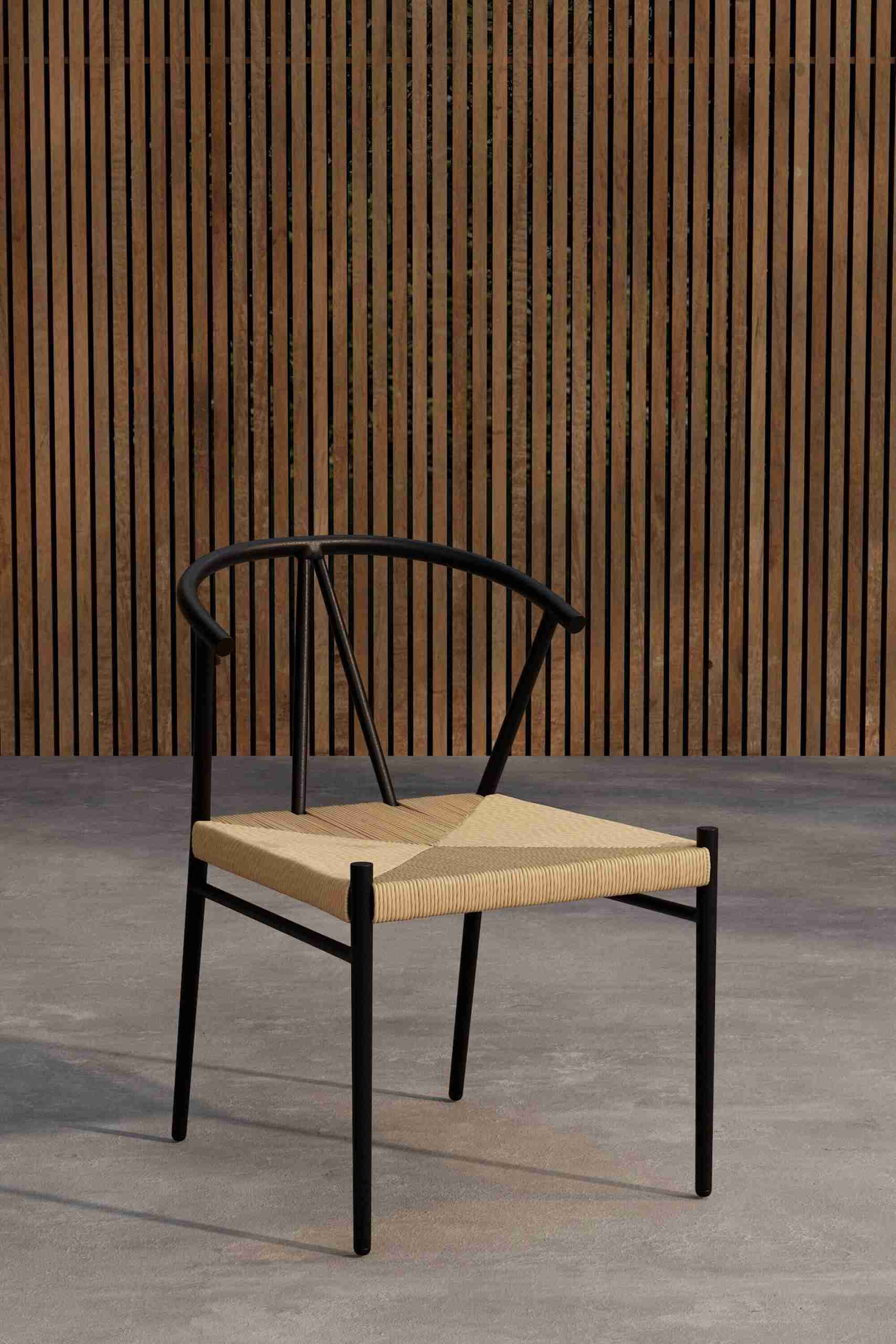 Nohr Eetkamerstoel Atalie Rattan - Naturel/Zwart