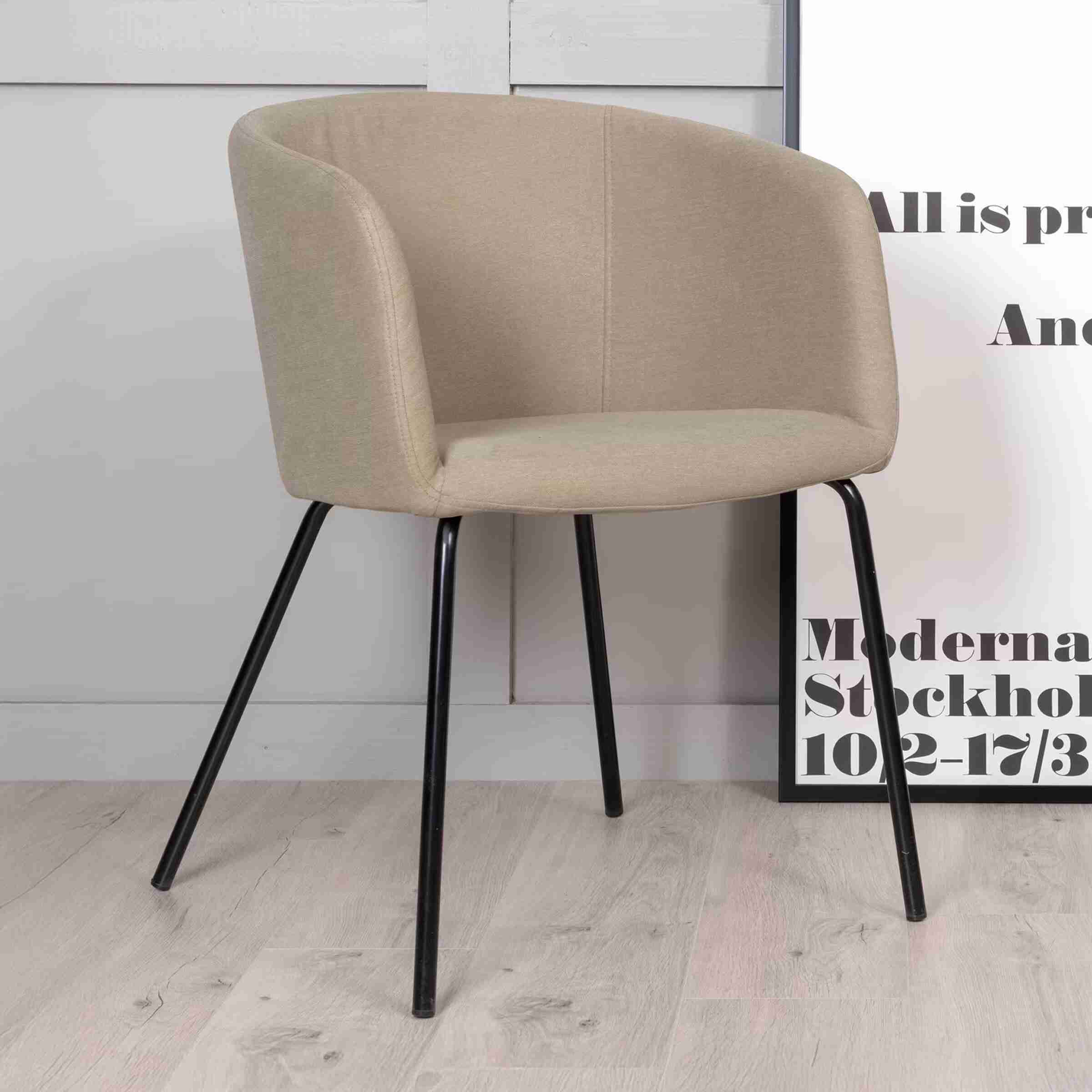Nohr Eetkamerstoel Karna Linnenlook - Beige