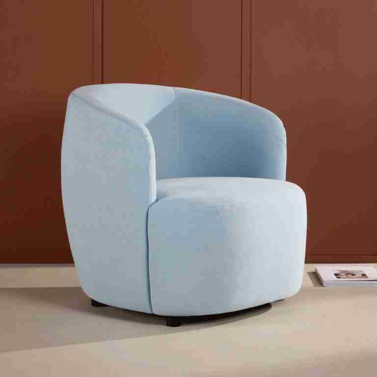 Nohr Fauteuil Obie Linnenlook - Lichtblauw