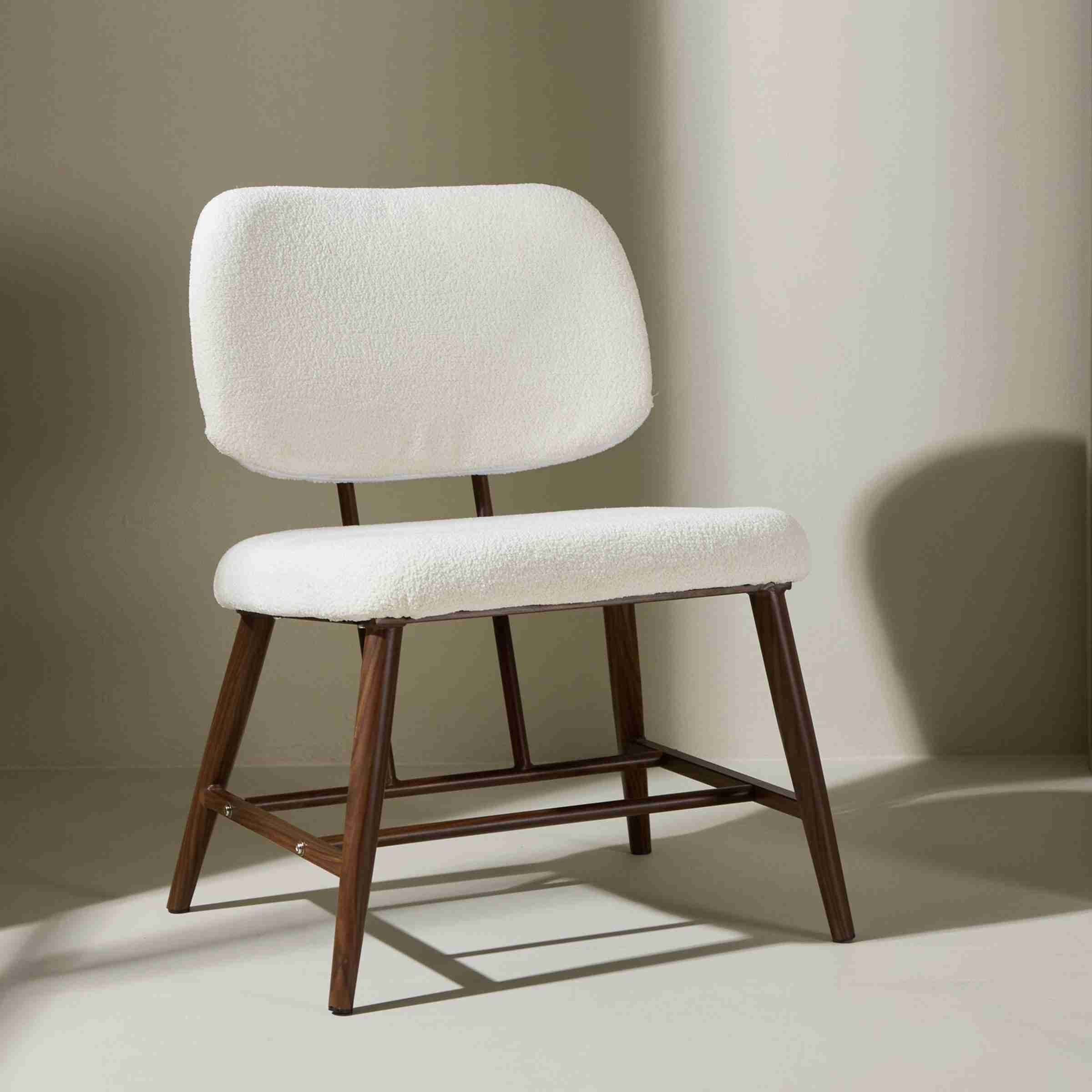 Nohr Fauteuil Valeri Bouclé - Wit