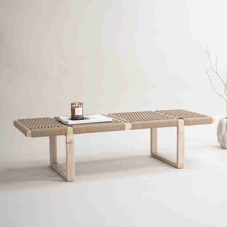 Nohr Halbank Kyson Whitewash 140cm - Naturel