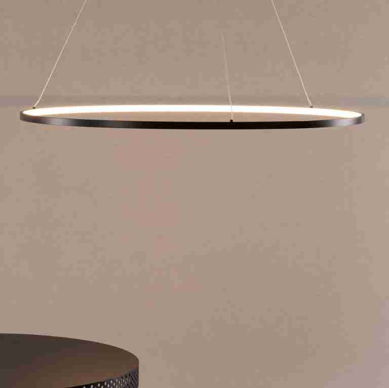 Nohr Hanglamp Isaias Ring LED 100cm - zwart