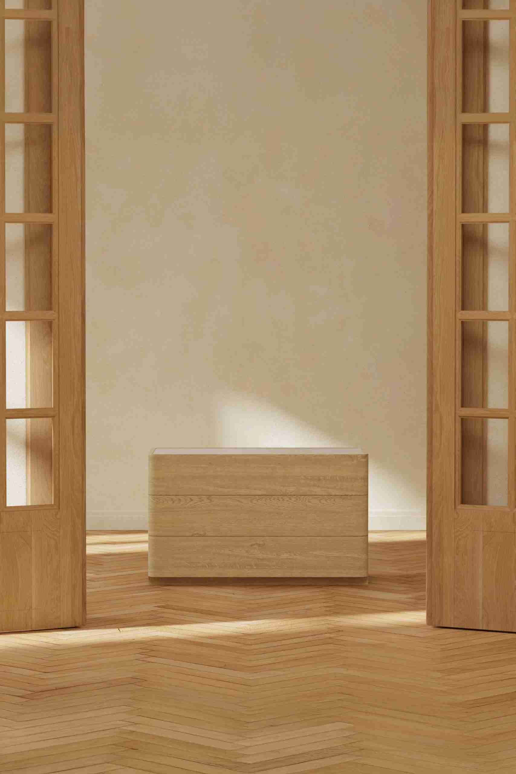 Nohr Ladekast / Dressoir Lotte Met 3 laden, 100cm - Naturel