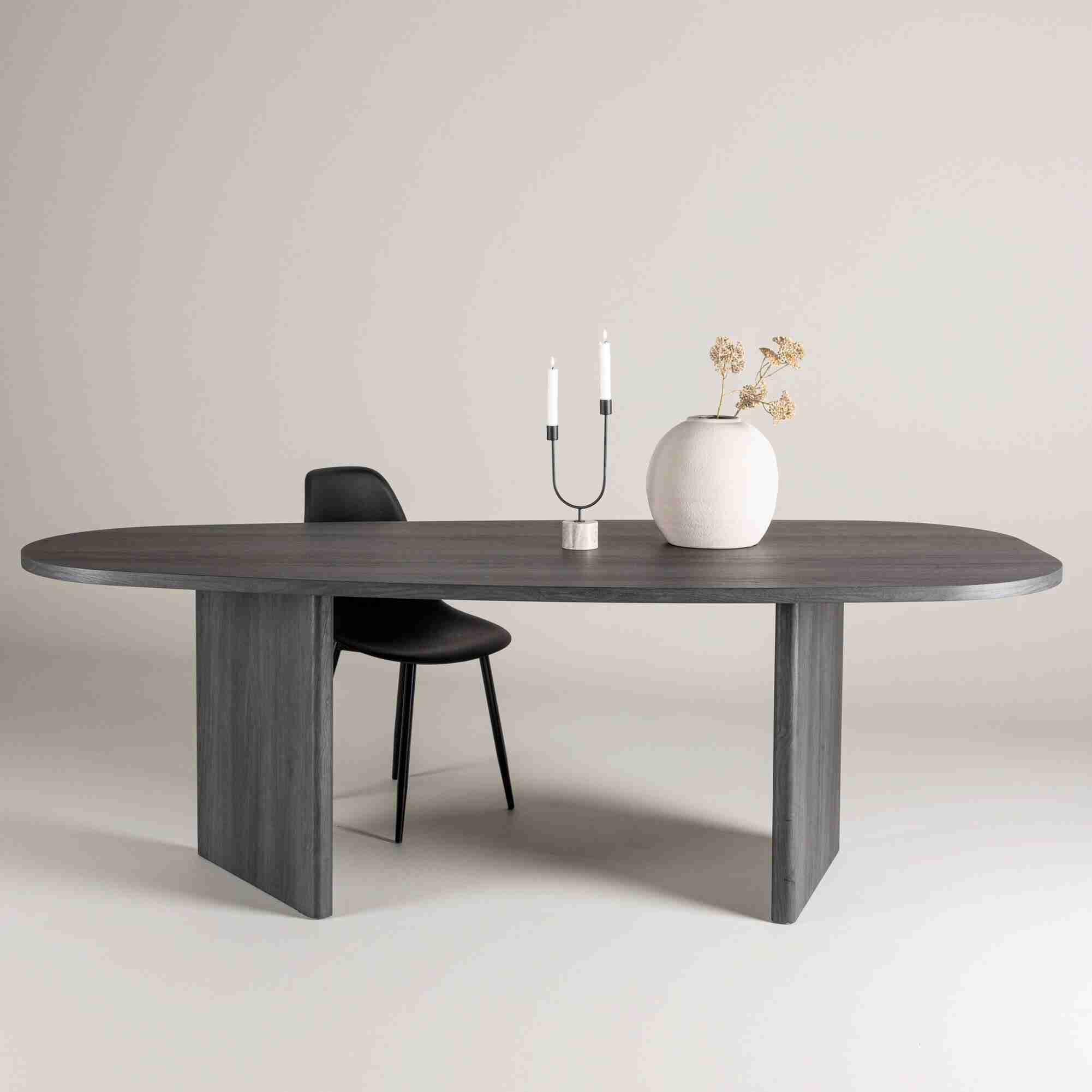 Nohr Organische Eettafel Jenea Zwart MDF, 220 x 100cm