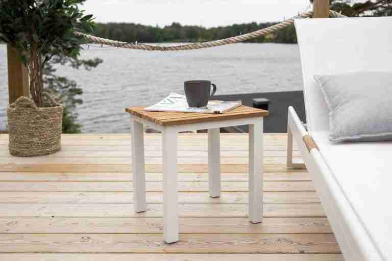 Nohr Outdoor Bijzettafel Constantina Teakhout, 40 x 40cm - Naturel - Vierkant
