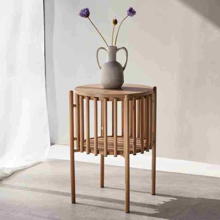 Nohr Ronde Bijzettafel Arwa 45cm - Naturel