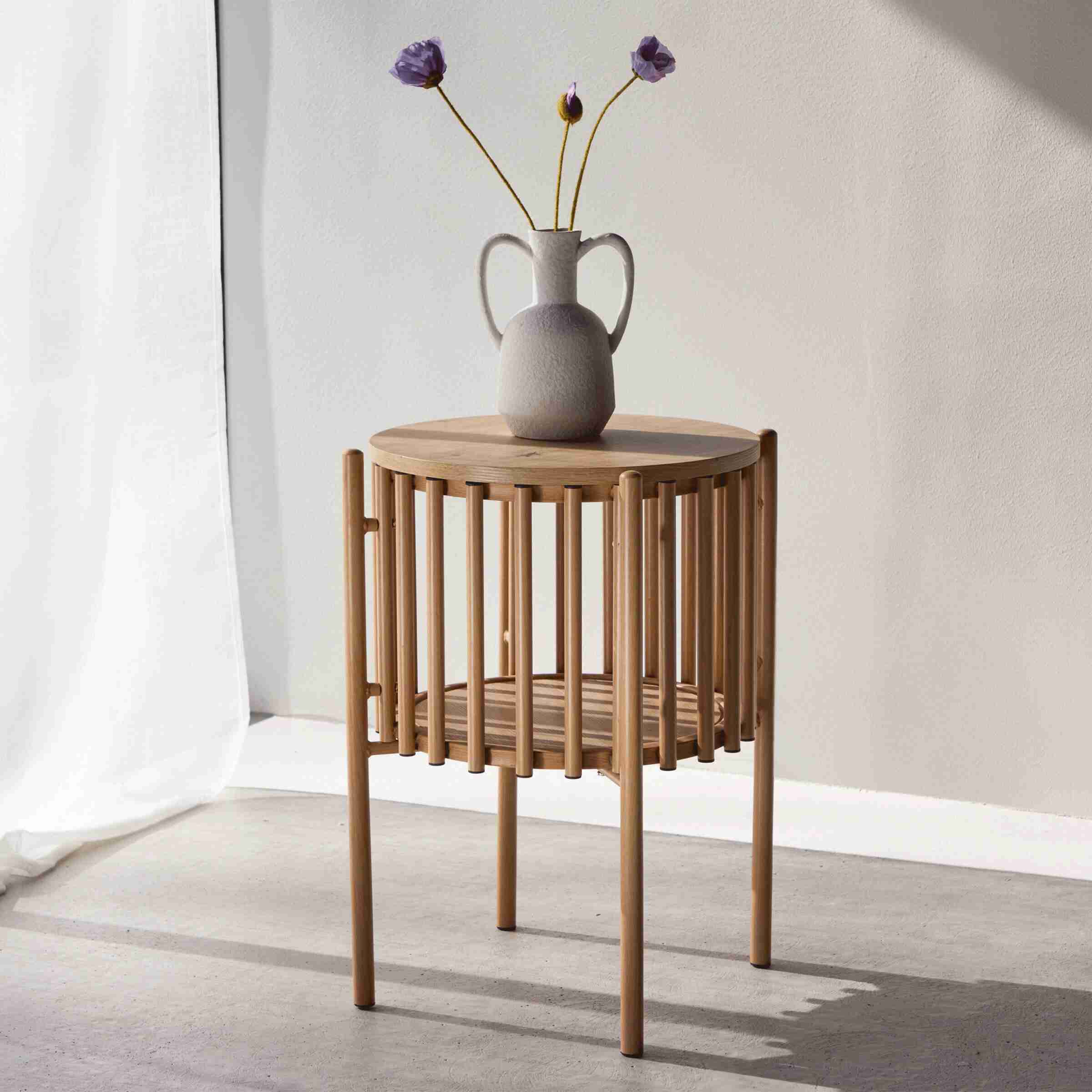 Nohr Ronde Bijzettafel Arwa 45cm - Naturel