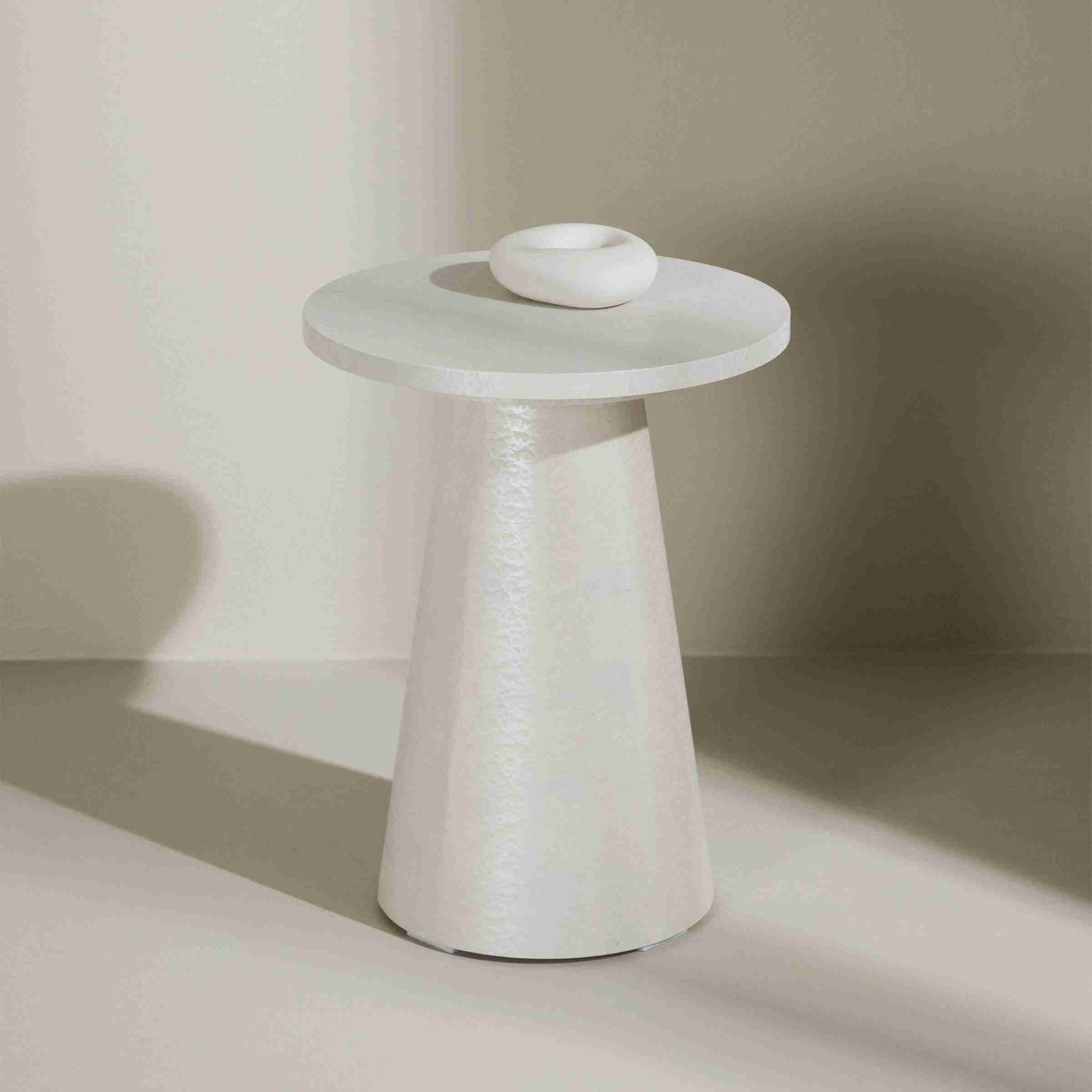 Nohr Ronde Bijzettafel Mikeisha 35cm - Glossy Wit