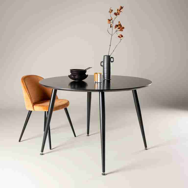 Nohr Ronde Eettafel Shaindy MDF, 115cm - Zwart