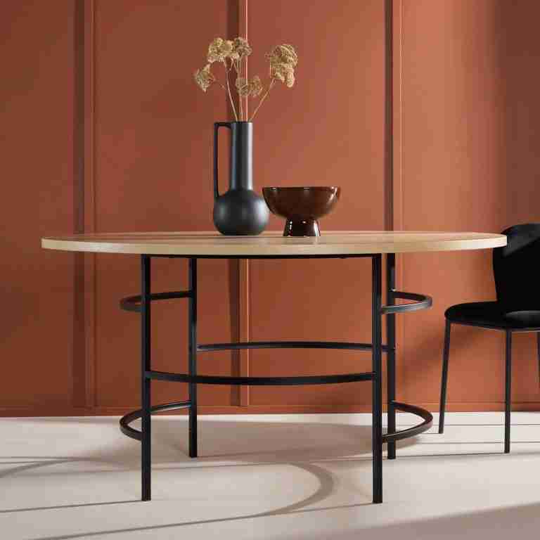 Nohr Ronde Eettafel Vu MDF, 140cm - Whitewash