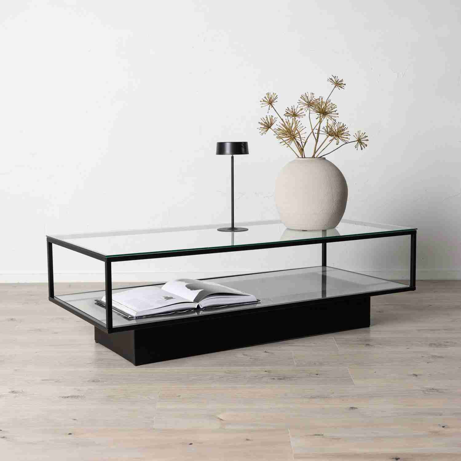 Nohr Salontafel Sheema Glas, 130 x 60cm - Zwart