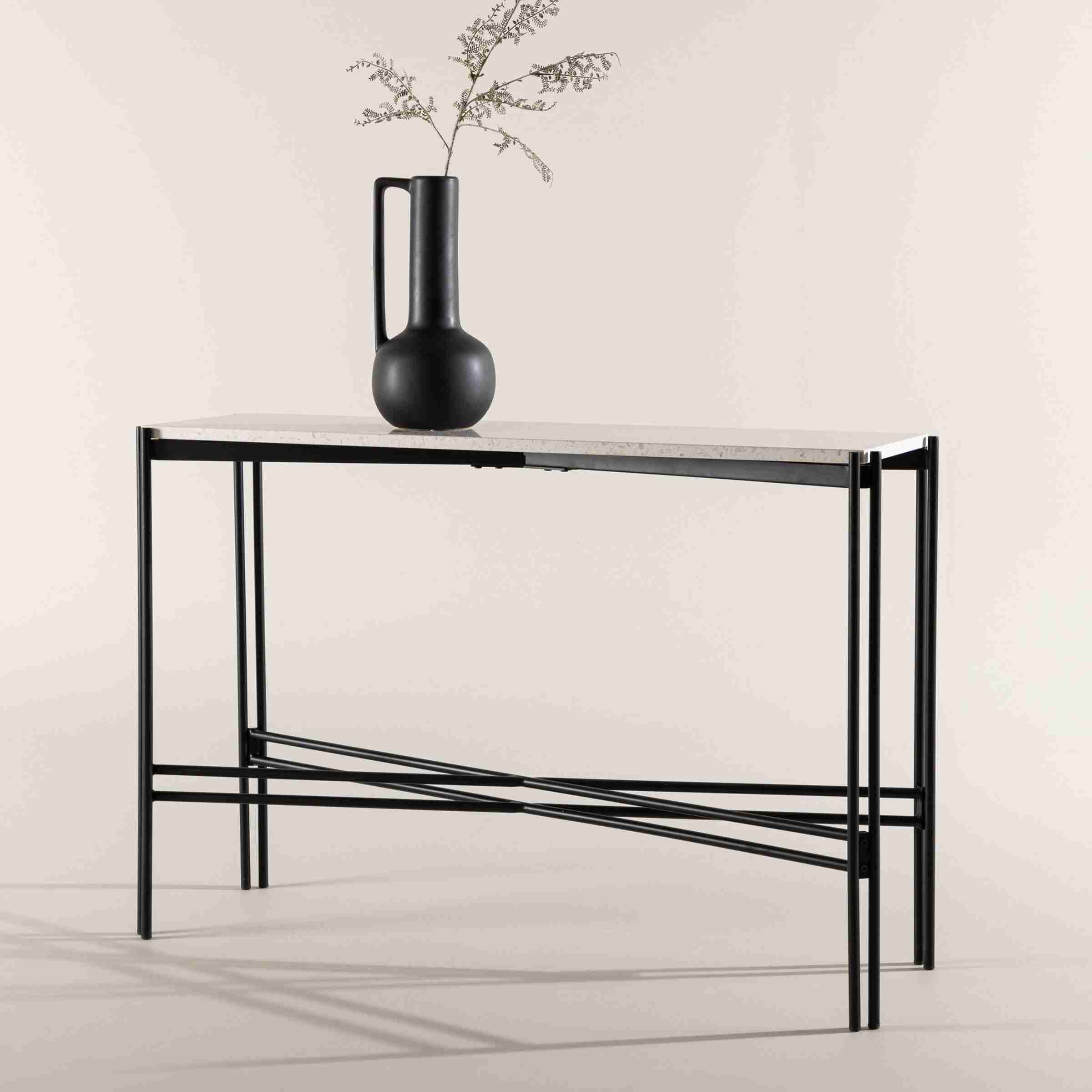 Nohr Sidetable Yasemin Terrazzo, 110cm - Wit