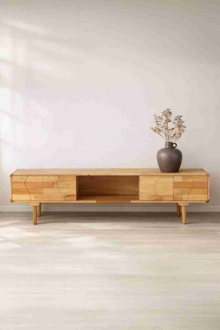Nohr TV-meubel Ambre Rubberhout, 200cm - Naturel