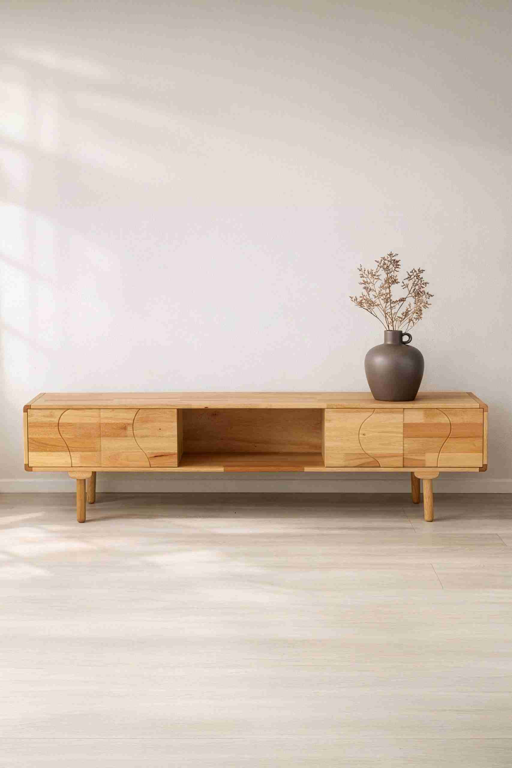 Nohr TV-meubel Ambre Rubberhout, 200cm - Naturel