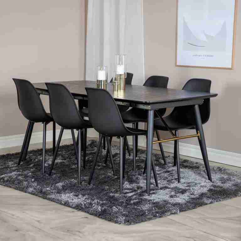 Nohr Uitschuifbare Eettafel Frisco MDF, 180/220 x 85cm - Zwart