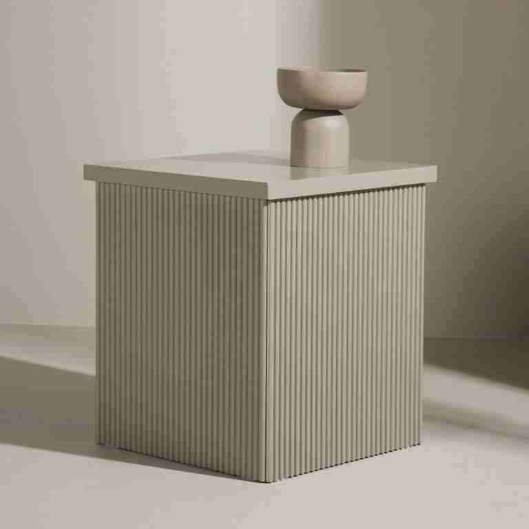 Nohr Vierkante Bijzettafel Mistina 40 x 40cm - Beige
