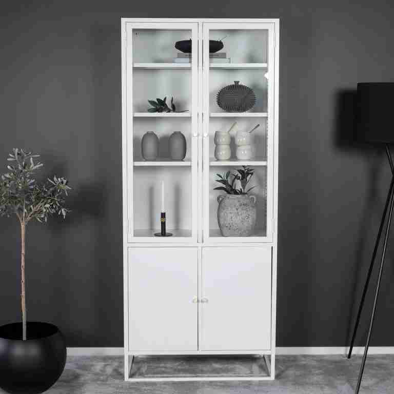 Nohr Vitrinekast Shaune 190 x 80cm - Wit