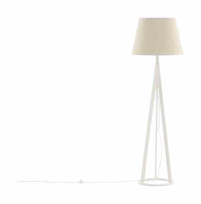 Nohr Vloerlamp Callahan Linnenlook en wit hout, 160cm - Naturel