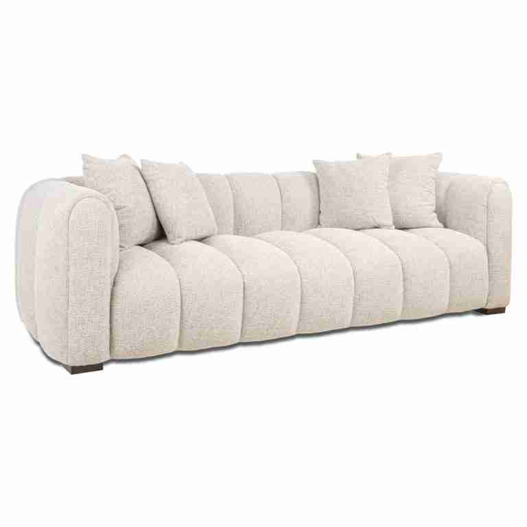 Richmond 3-zits Bank Novaro Geweven stof, 236cm - Naturel
