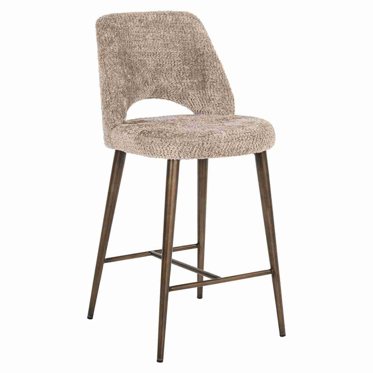 Richmond Barstoel Delphine Lovely stof - Naturel (zithoogte 67cm)