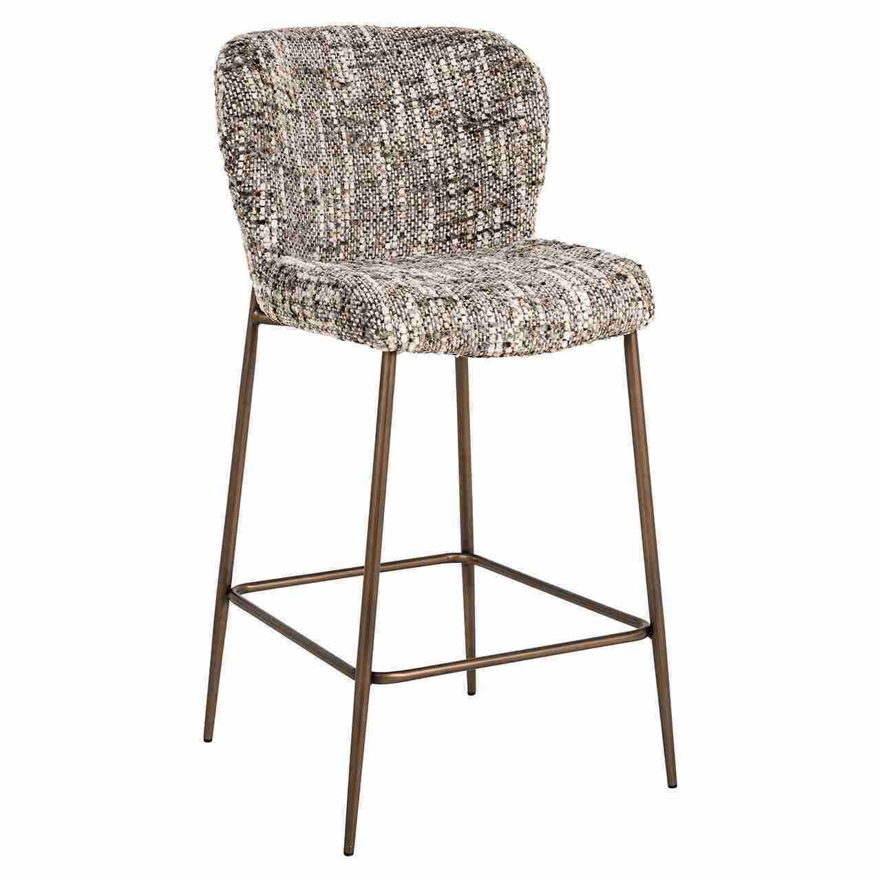 Richmond Barstoel Odarby Omara stof - Bruin (zithoogte 68cm)
