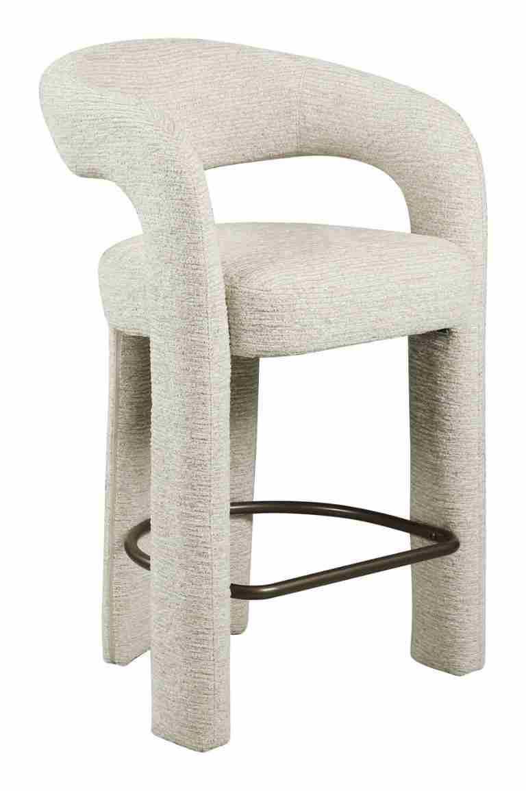 Richmond Barstoel Soho Linear stof - Naturel (zithoogte 65cm)