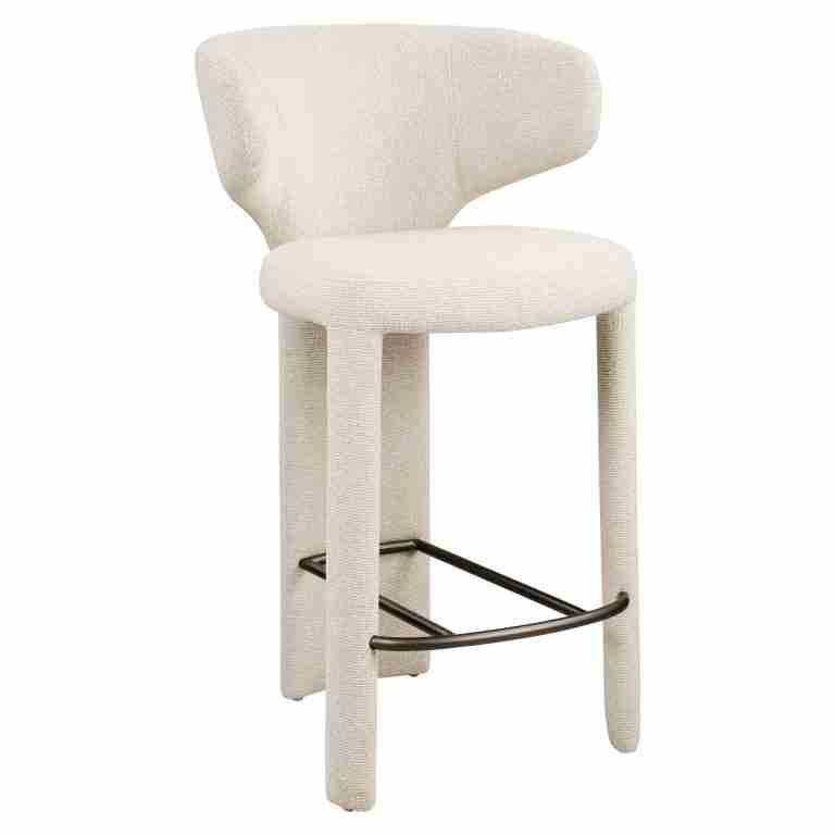 Richmond Barstoel Viola Bouclé - Biscotti (zithoogte 68cm)