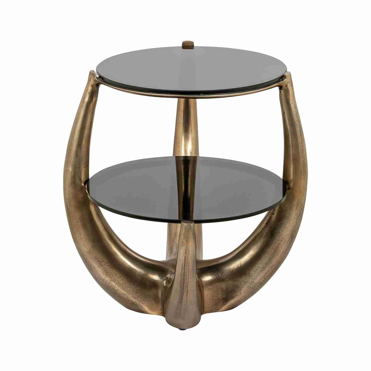 Richmond Bijzettafel Aida 61 x 48cm - Goud - Rond