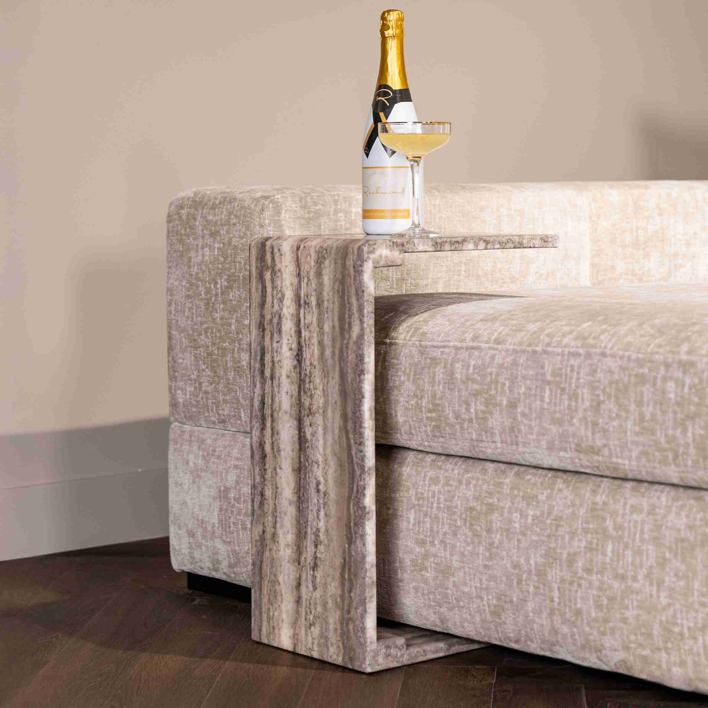 Richmond Bijzettafel Dulce Marmer, 56cm - Grijs