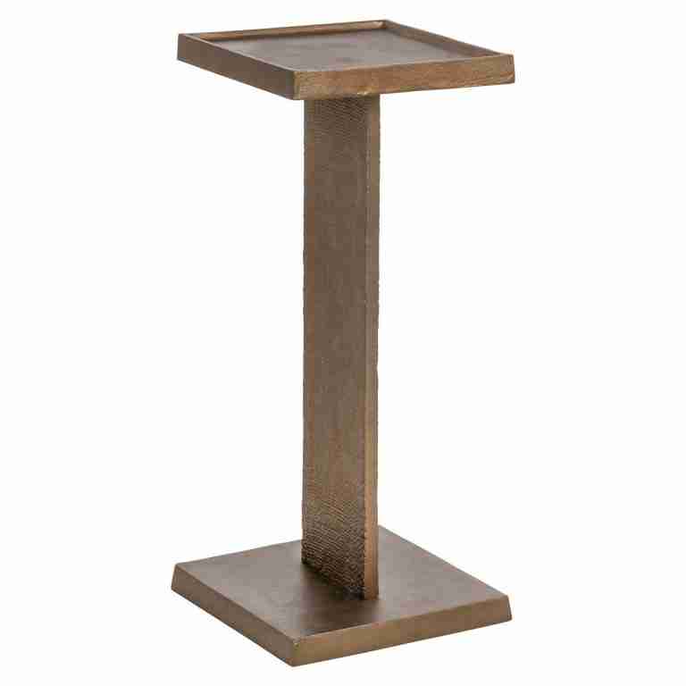 Richmond Bijzettafel Foley Brass Antique, 25 x 25cm - Goud - Vierkant