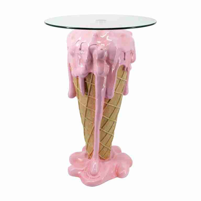 Richmond Bijzettafel Ice √ò48cm - Roze - Rond