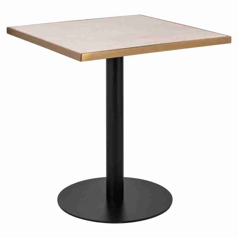 Richmond Bistrotafel Brazza Marmerlook, 70 x 70cm - Beige