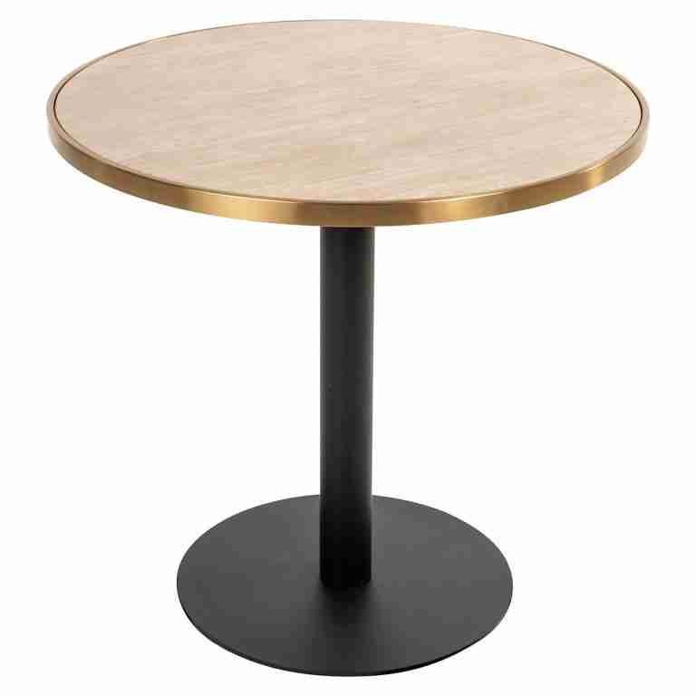 Richmond Bistrotafel Brazza Marmerlook, 80cm - Beige