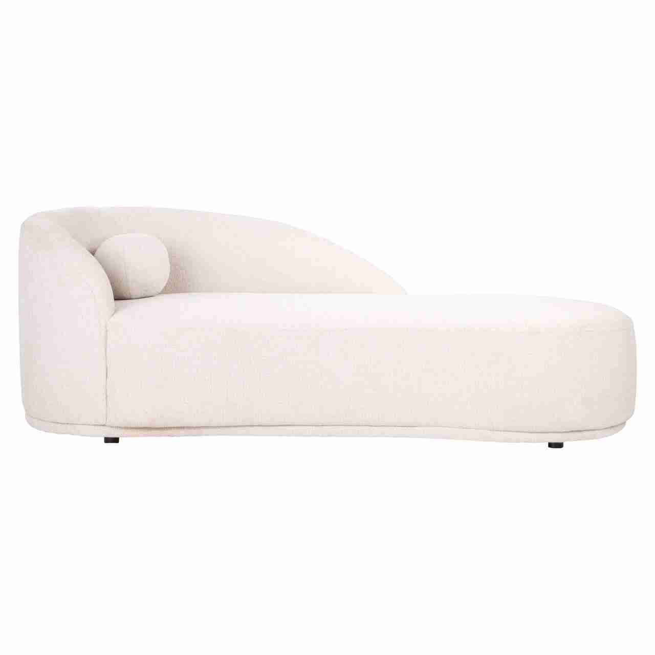 Richmond Chaise Longue Emma Geweven stof - Crëme