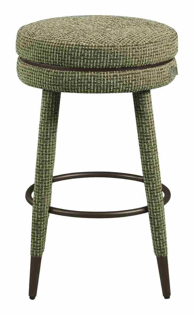 Richmond Draaibare Barstoel Tenashar Blockweave - Groen (zithoogte 68cm)