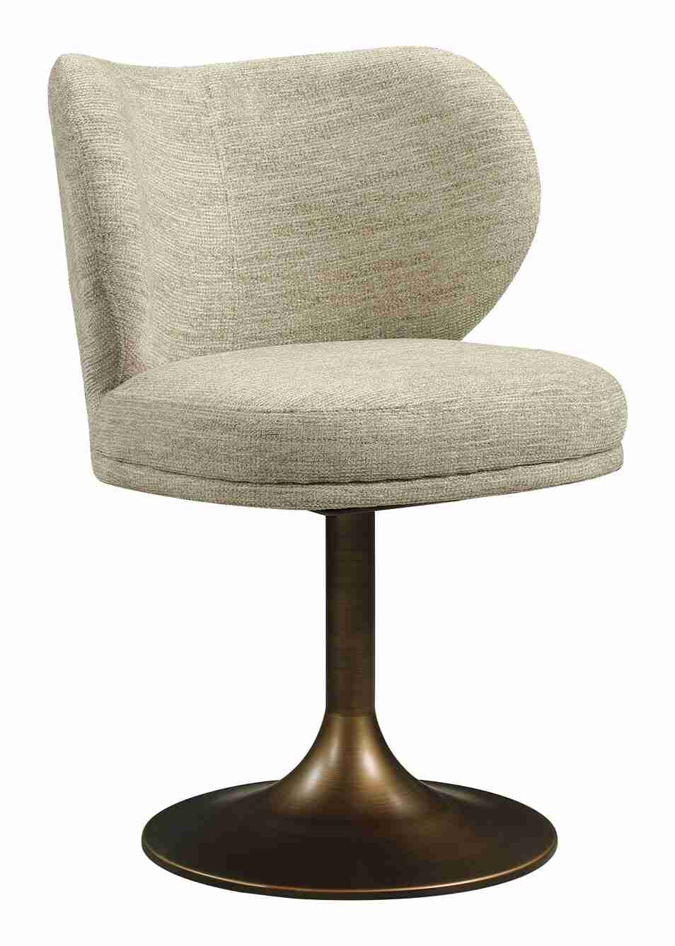 Richmond Draaibare Eetkamerstoel Amely Softweave stof - Naturel